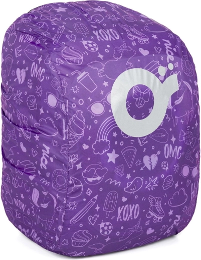 Violetter Rucksack-Regenschutz Topgal ZIGI
