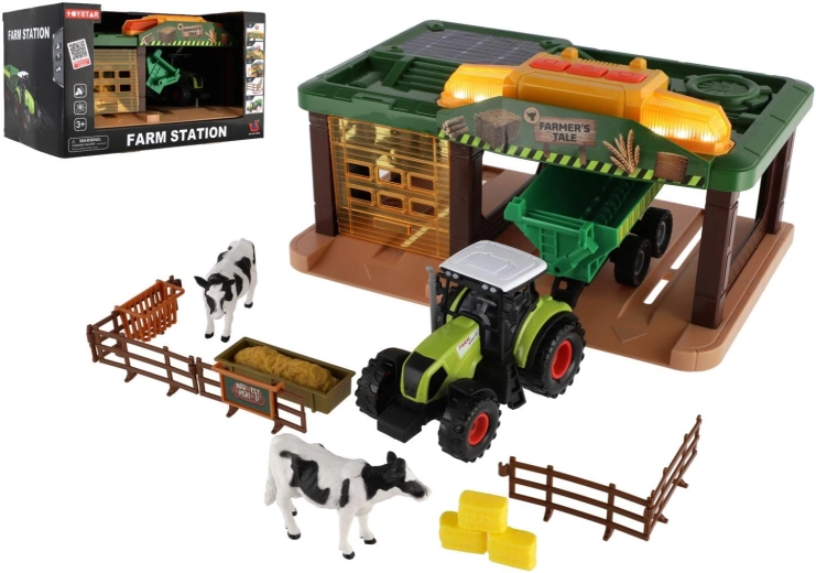 Bauernhof mit Traktor, Garage und Zubehör