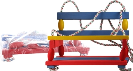 Holzschaukel für Kinder und Erwachsene, Naturholz 40 × 30 cm