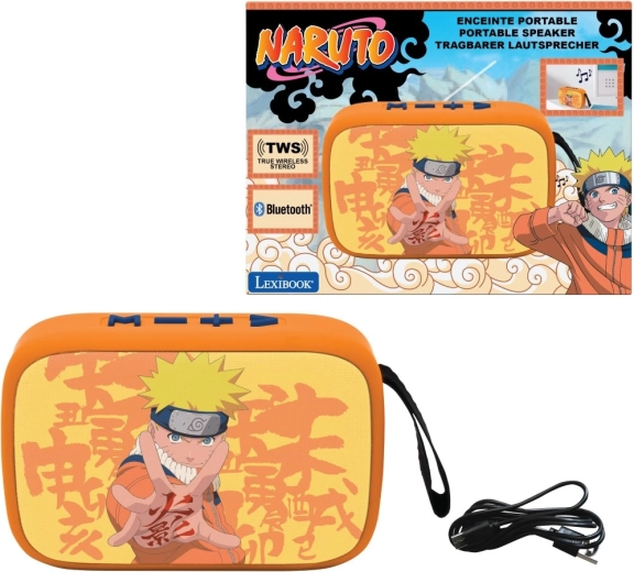 Tragbarer Bluetooth-Lautsprecher NARUTO mit Stoffoberfläche von Lexibook