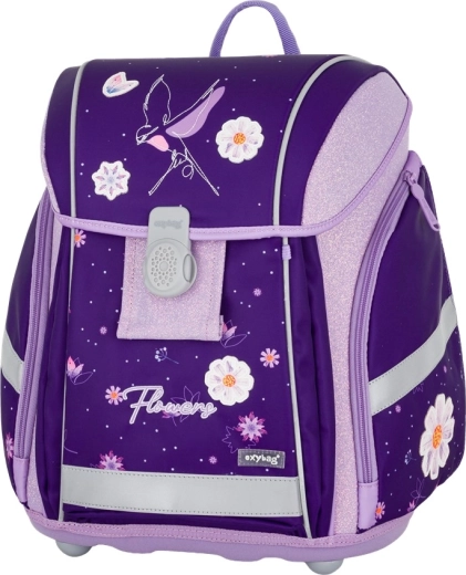 Premium Light Flowers Schulrucksack lila