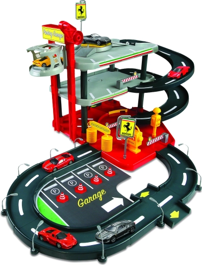 FERRARI Race & Play Garage für Kinder mit Aufzug und Waschanlage