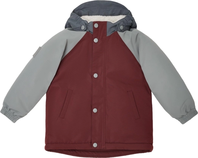 Winterjacke Leokid Color Block Redwood, Gr. 92 (2–3 Jahre)