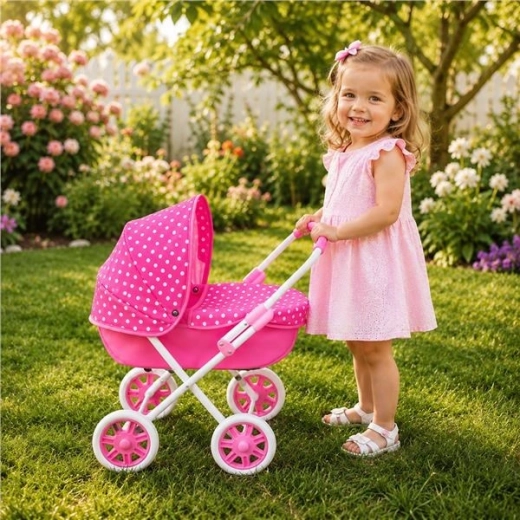 Puppenwagen New Baby Anička – rosa
