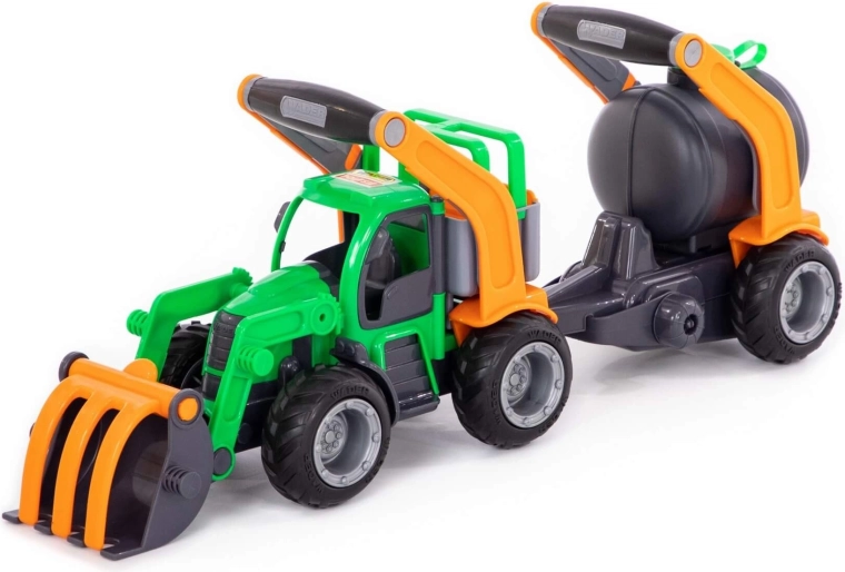 GripTruck-Traktor mit Lader und Zisterne