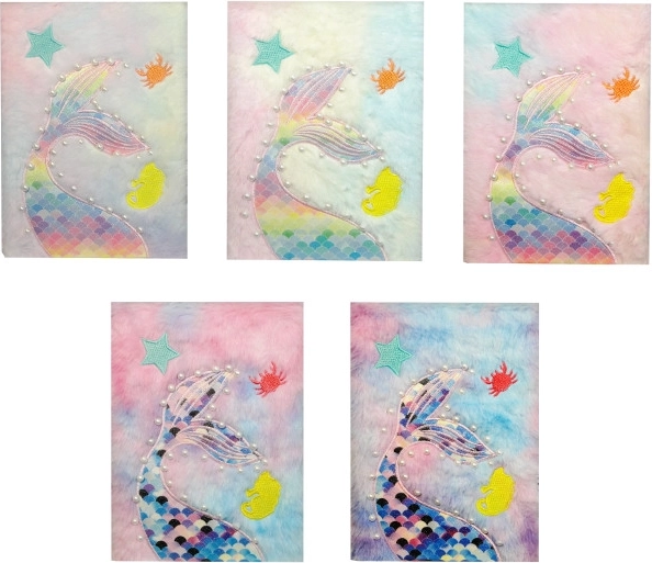 Plüsch-Tagebuch mit Meerjungfrauenflosse