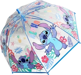 Transparenter manueller Kinderregenschirm Disney Lilo & Stitch