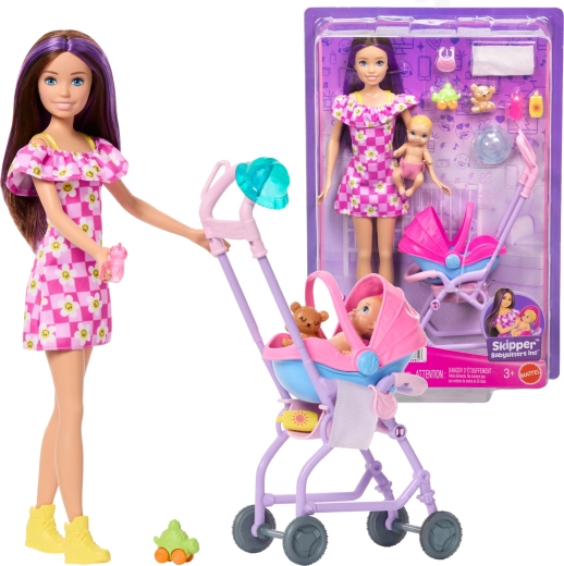 Barbie Skipper Babysitterin mit Baby und Kinderwagen