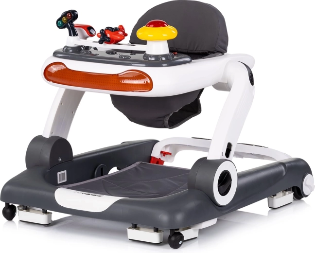 Interaktiver 4-in-1-Lauflernwagen CHIPOLINO Little Explorer, grau