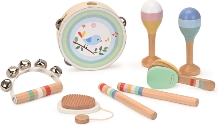 Lelin Set mit Musikinstrumenten mit Vögelchen
