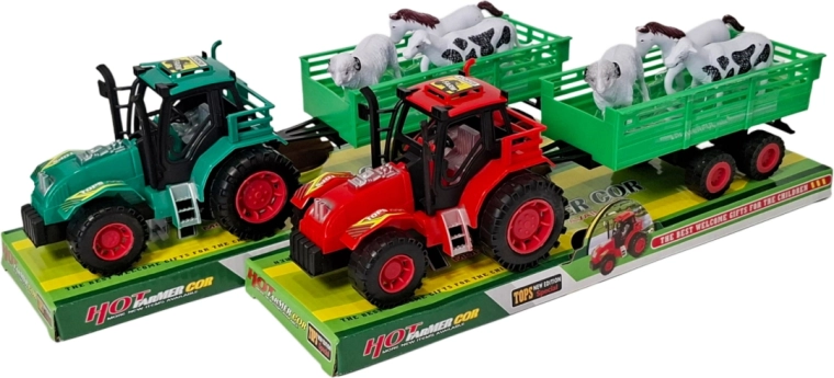 Interaktiver Traktor mit Anhänger und Nutztieren SWEDE
