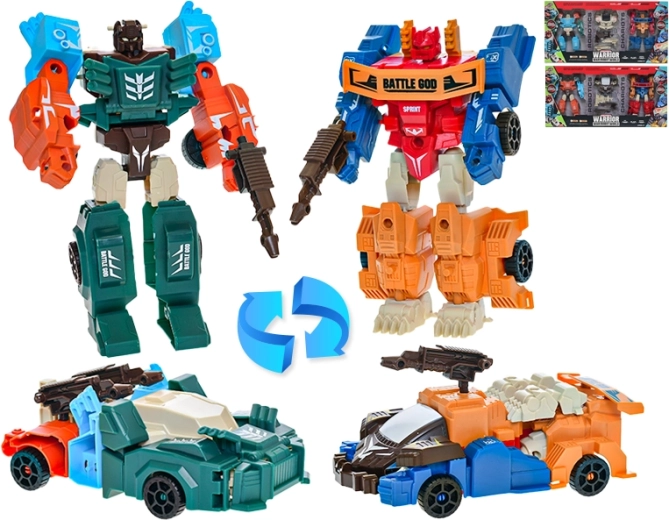 Deformation Warrior – Set aus sich verwandelnden Rennwagen zu Robotern