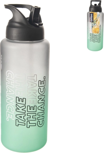 Moly-Trinkflasche aus Tritan mit Schraubverschluss, grün-schwarz, 1 l