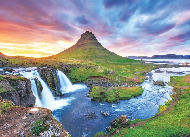 Puzzle EUROGRAPHICS Wasserfall Kirkjufell, Island 1000 Teile