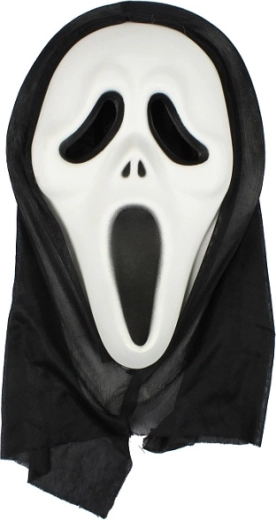 Scream-Maske mit Kapuze für Halloween