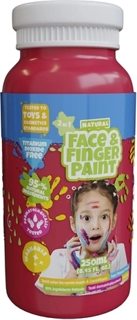 Boti Natural – natürliche Finger- und Gesichtsmalfarbe Rot 250 ml