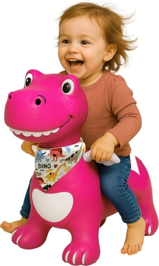 Aufblasbarer Hüpfdinosaurier mit Flügeln HoppyDoo, rosa, mit Pumpe