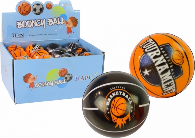 Weicher Ball für Kinder schwarz-orange 7 cm