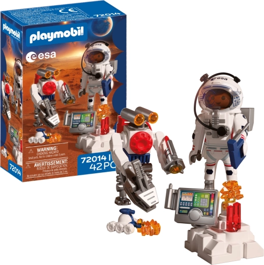 Playmobil ESA Astronaut und Roboter mit Zubehörset, 42 Teile