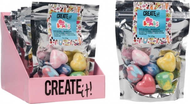 Sprudelnde Herz-Badebomben 7 Stk.