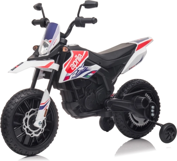 Elektrisches Kinder-Motorrad APRILIA RX weiß