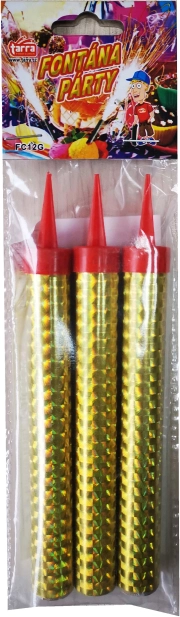 Partyfontänen gold 12 cm, 3 Stk.