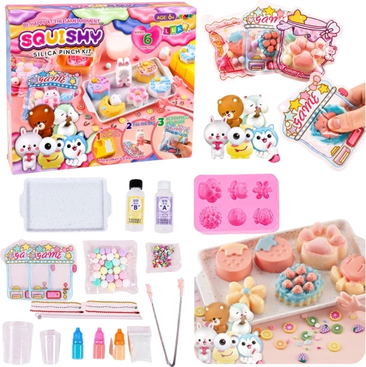 Kreativset zum DIY-Herstellen von Squishy-Desserts und Blümchen