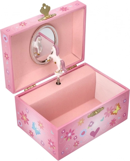 Spieluhr-Schmuckkästchen Blumen-Einhorn – Melodie Schwanensee von GOKI