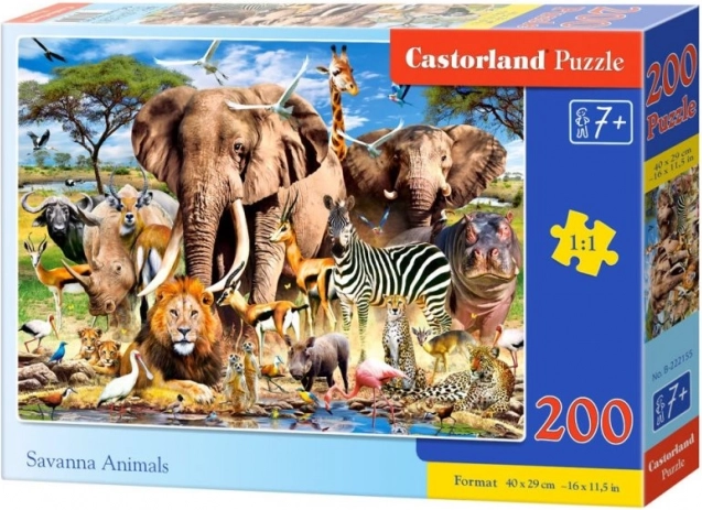 Puzzle mit 200 Teilen – Savanna Animals
