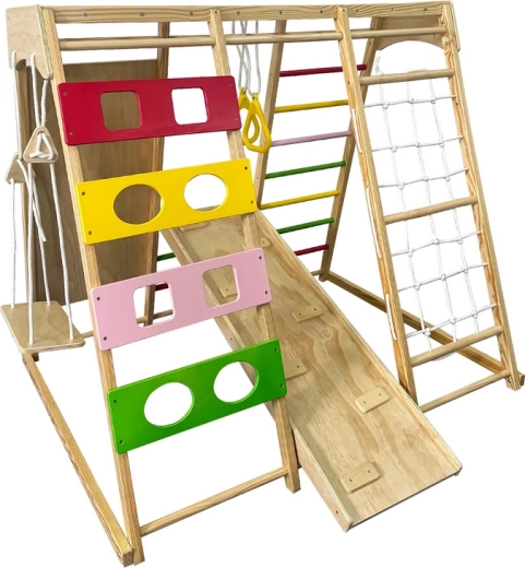 Holzige Indoor-Kletterstruktur für Kinder CHIPOLINO