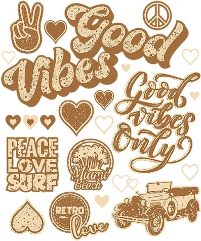 Retro-Bügelbilder – großer Bogen 20 × 30 cm