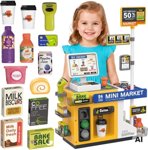 Woopie Mini-Markt – interaktive Selbstbedienungskasse mit Scanner
