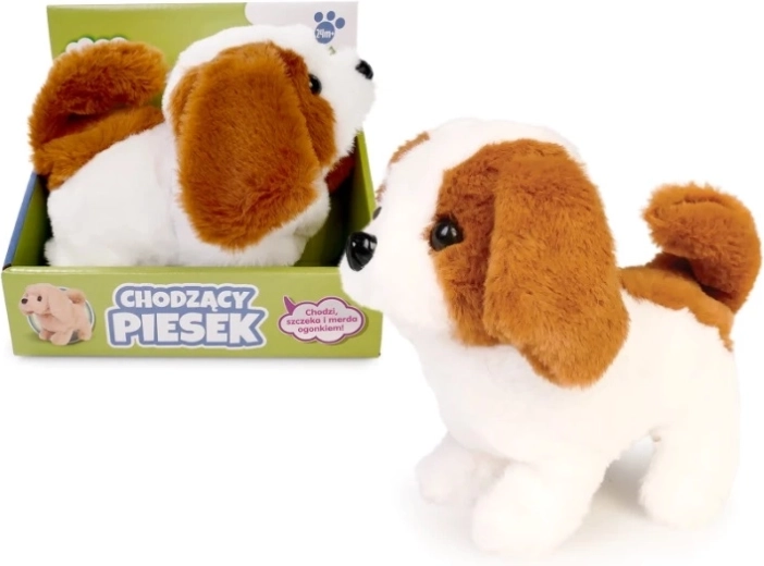 Laufender Plüschhund 15 cm