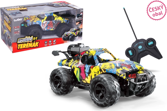 Geländegängiges RC-Auto mit Graffiti-Design und Raucheffekt 24 cm