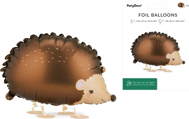 Folienballon Igel 58 × 36 cm (Mix-Variante)