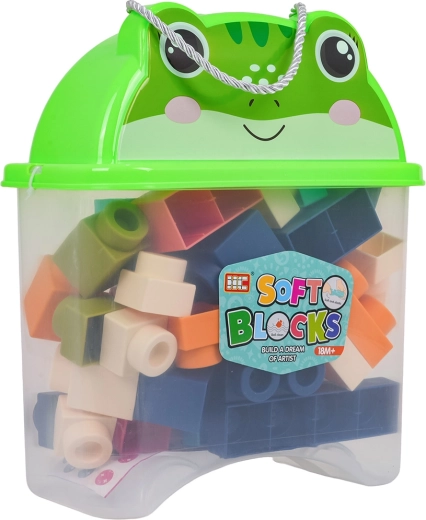 Set weicher Bausteine im Koffer, Frosch, 44 Teile