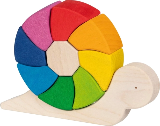 Holzpuzzle und Baukasten Schnecke Pauline