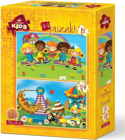 Puzzle Kinder haben Spaß 12 und 24 Teile