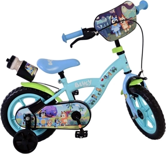Bluey Kinderfahrrad 12″ mit Stützrädern und Trinkflasche