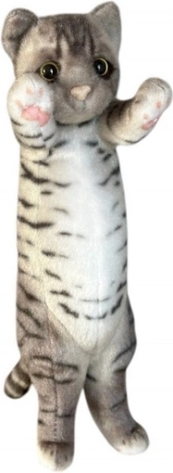 Plüschkatze stehend 25 cm dunkelgrau