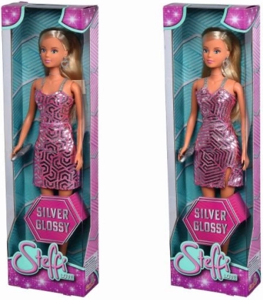 Puppe STEFFI LOVE Silver Glossy – glitzerndes Kleid, 2 Varianten, 29 cm