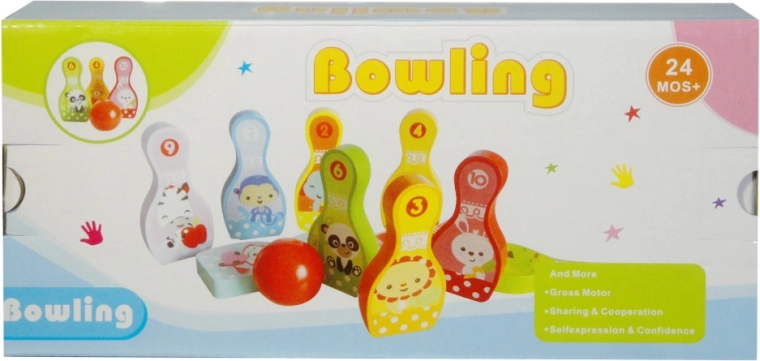 Holz-Bowlingset für Kinder