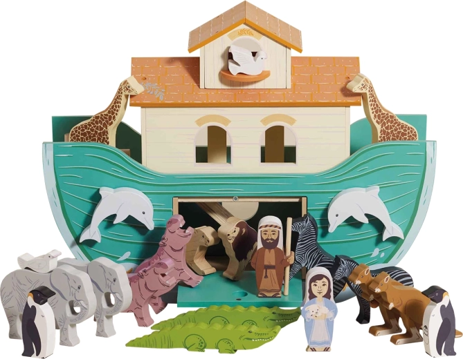 Le Toy Van große Arche Noah – Holzset mit Figuren