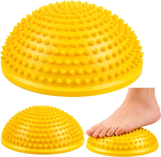 Senzomotorische Balance-Halbkugel zur Fußmassage 16 cm – Gelb