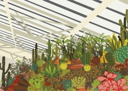 Gibsons Puzzle Brutalistische Wintergarten London 500 Teile