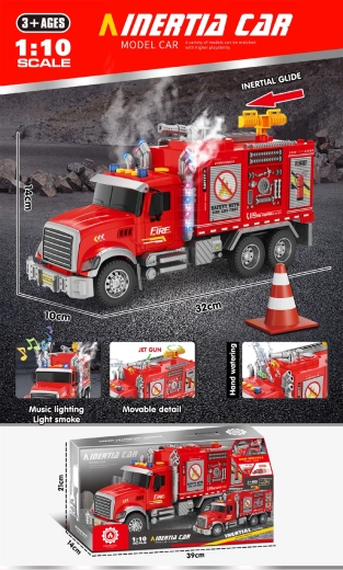 Interaktives Feuerwehrauto mit Licht, Sound und Rauch