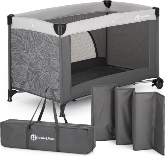 Petite&Mars Reisebett Nyja Urban Jungle Charcoal