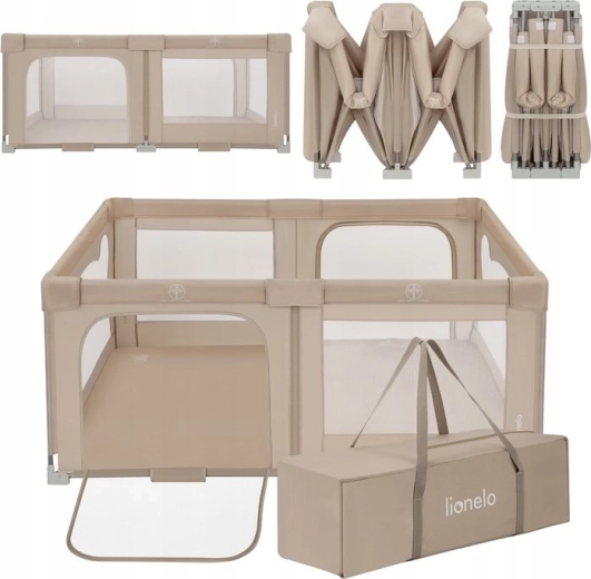 Kinderlaufstall LIONELO Florence Easy Fold Beige Sand