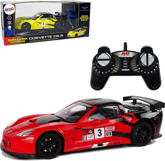 RC-Auto Corvette C6.R mit Fernsteuerung 2,4 GHz 1:18 mit Licht – 1 Stück