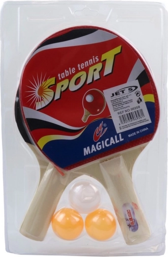Tischtennis-Set mit 2 Schlägern und 3 Bällen